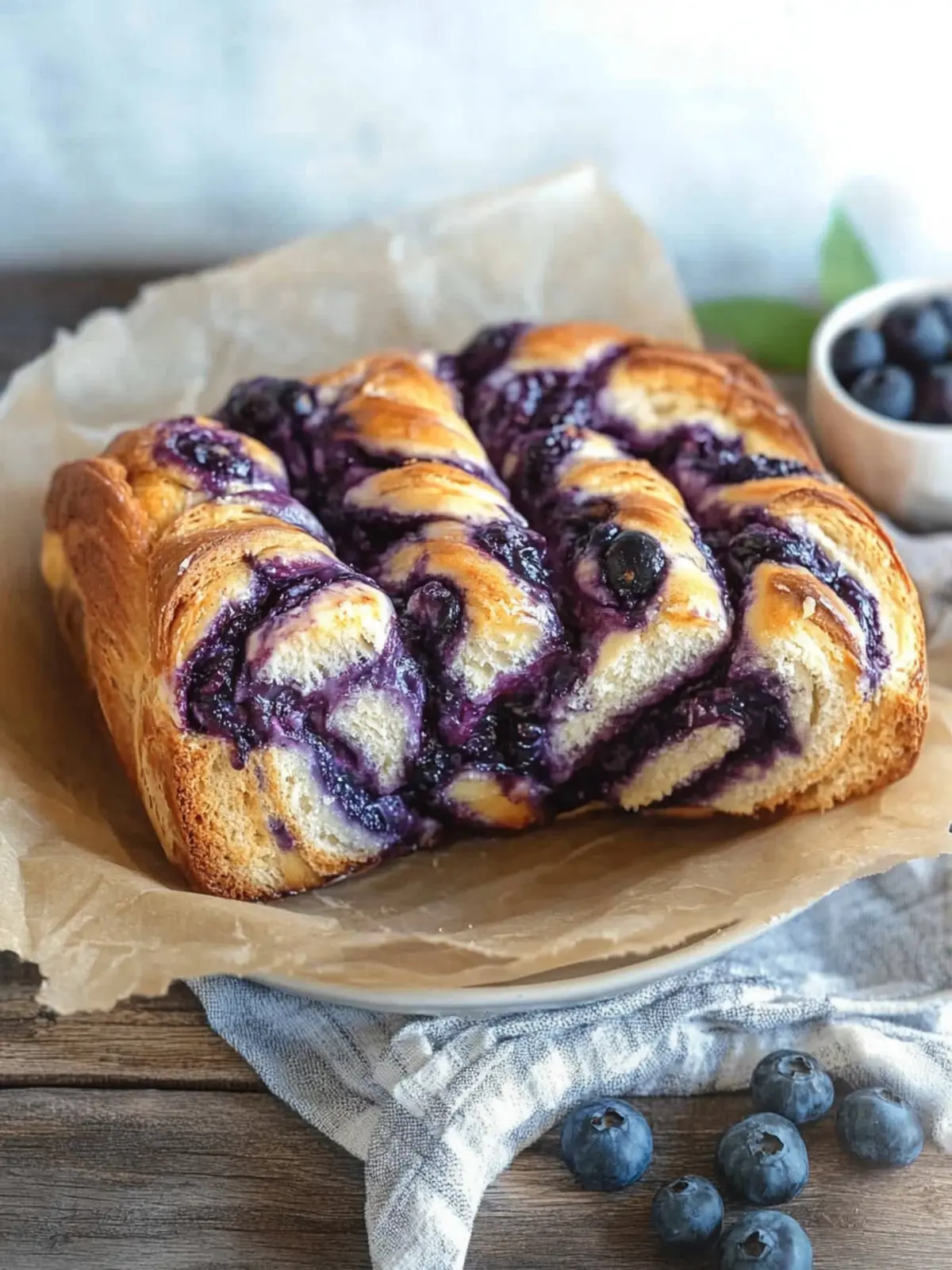 Blueberry Cream Cheese Babka