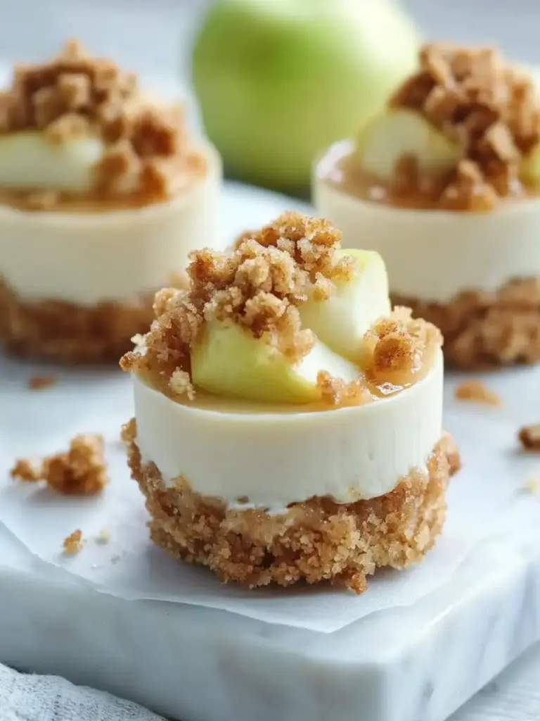 Apple Crisp Mini Cheesecakes