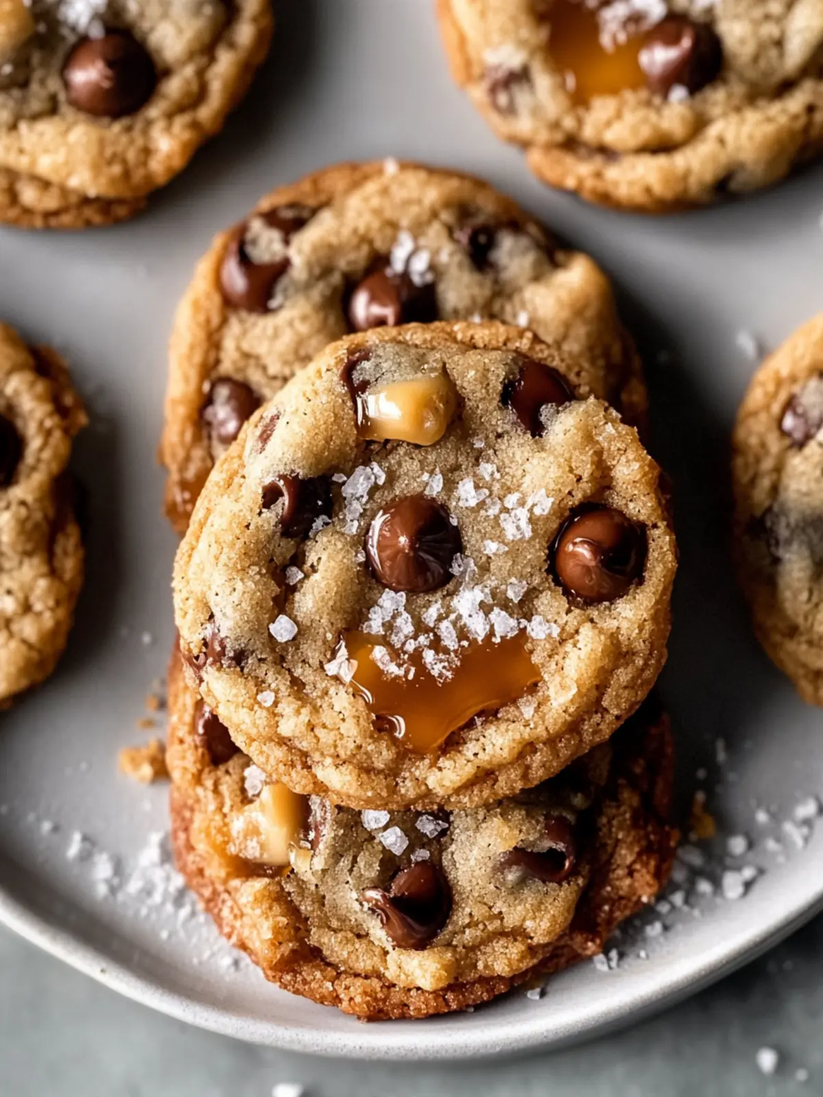 Chewy Salted Caramel Chocolate Chip Cookies You’ll Crave 3 Chewy Salted Caramel Chocolate Chip Cookies