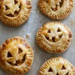 Delicious Caramel Apple Hand Pies with Fun Halloween Cutouts 6 Caramel Apple Hand Pies with Halloween Cutouts