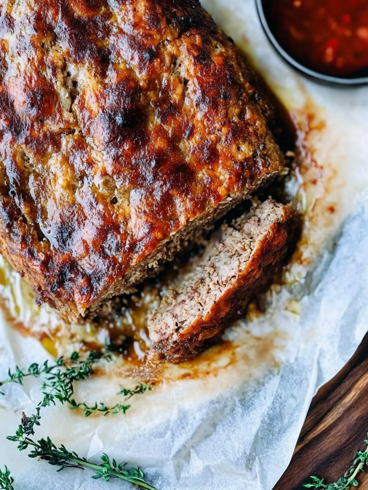 Juicy 1770 House Meatloaf with Irresistible Garlic Sauce 4 1770 House Meatloaf