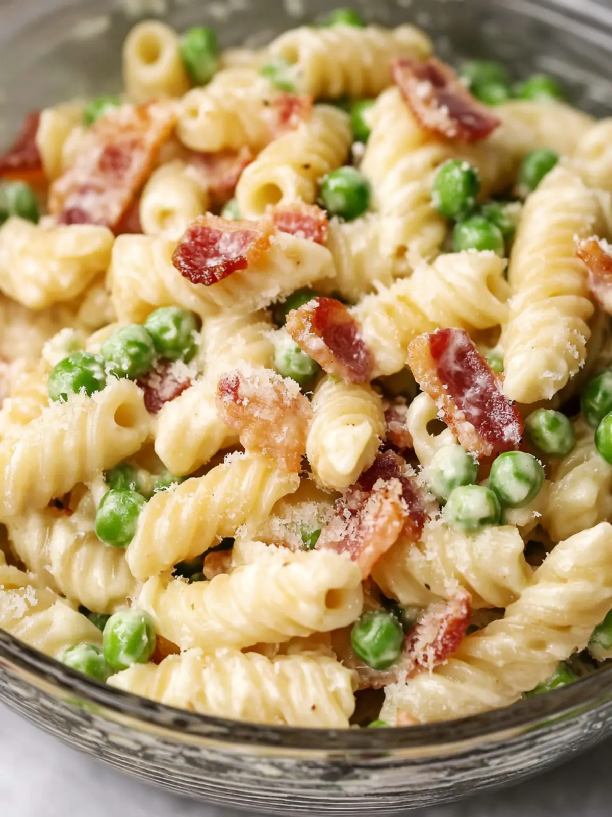 Mouthwatering Creamy Pea and Bacon Pasta Salad You'll Love 5 Creamy Pea and Bacon Pasta Salad
