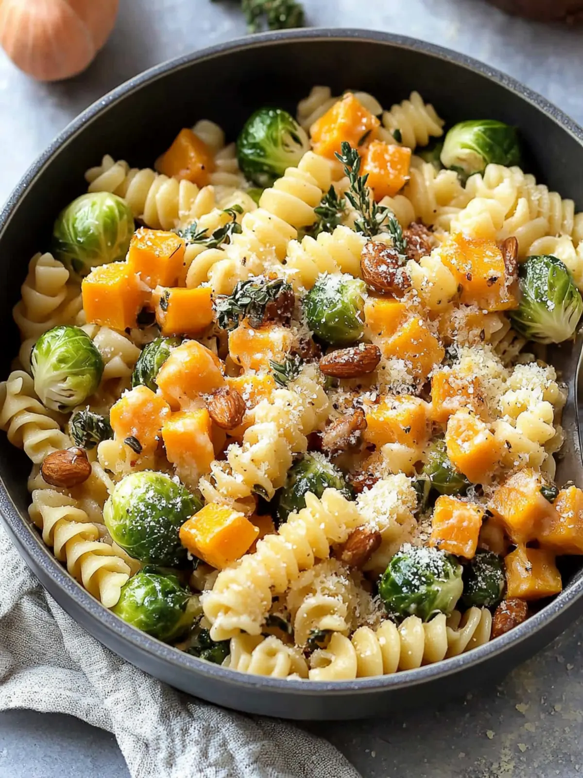 Brussels Sprouts and Butternut Squash Pasta: Cozy Fall Flavor 2 Brussels Sprouts and Butternut Squash Pasta