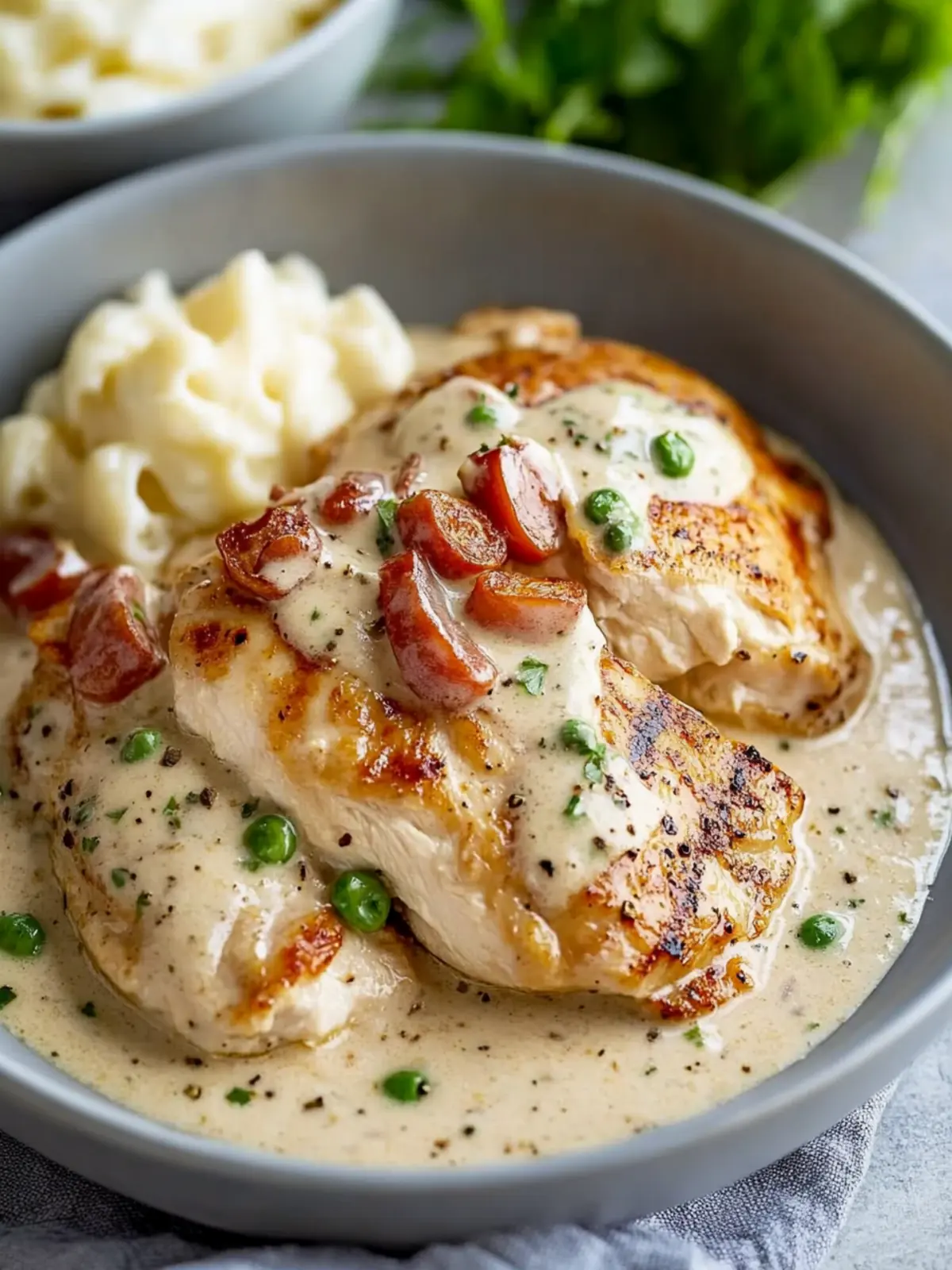 Creamy Chicken Supreme with Crispy Pancetta and Mushrooms 4 Creamy Chicken Supreme