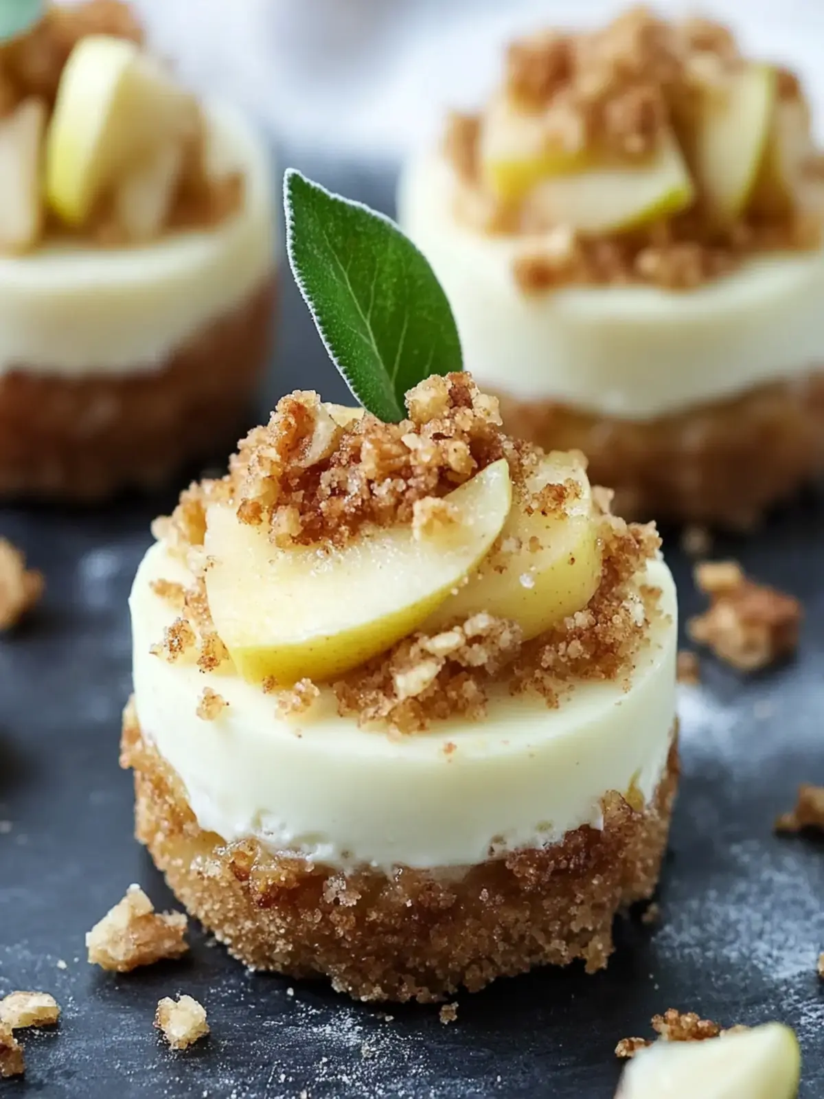 Irresistible Apple Crisp Mini Cheesecakes You’ll Love 3 Apple Crisp Mini Cheesecakes