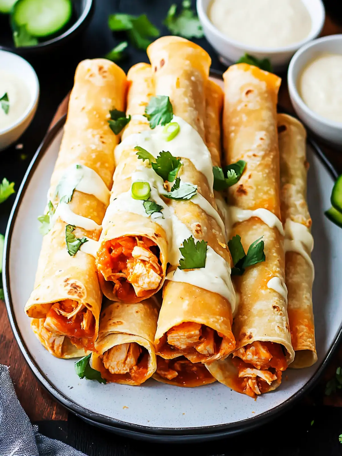 Baked Buffalo Chicken Taquitos: Your New Game Day Favorite 5 Baked Buffalo Chicken Taquitos