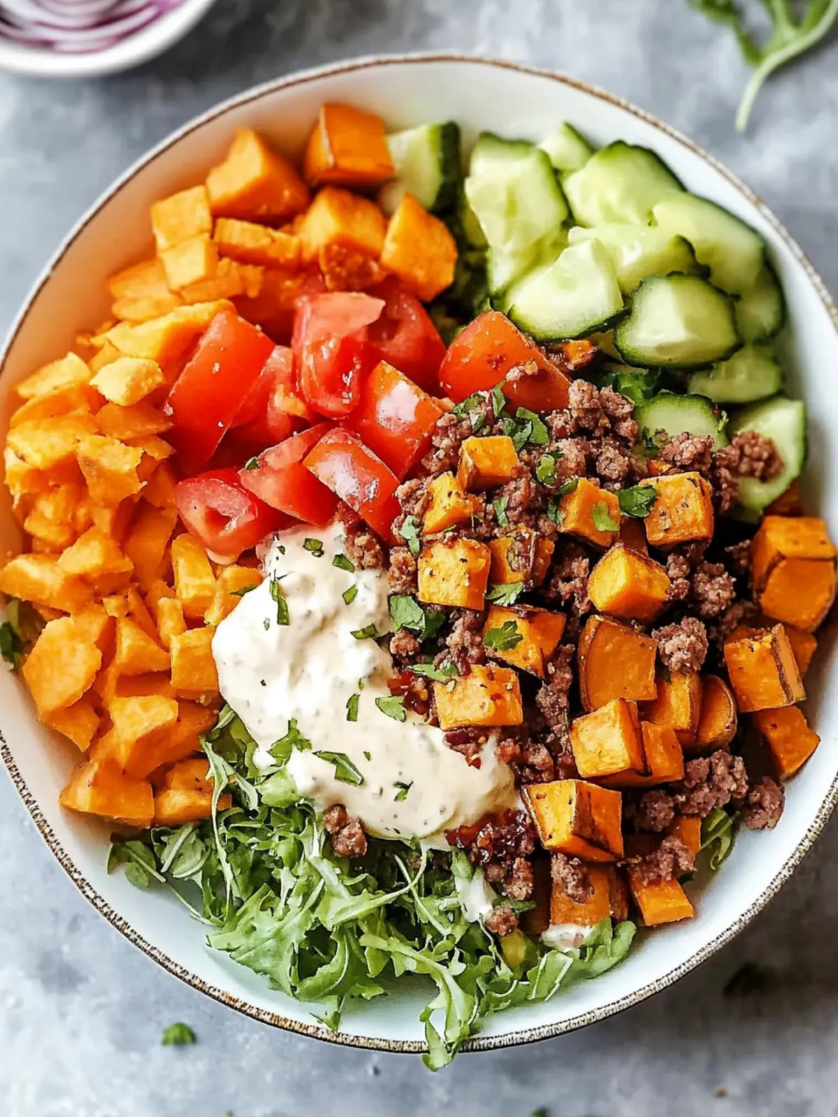 Satisfy Your Cravings with a Sweet Potato Burger Bowl 2 Sweet Potato Burger Bowl