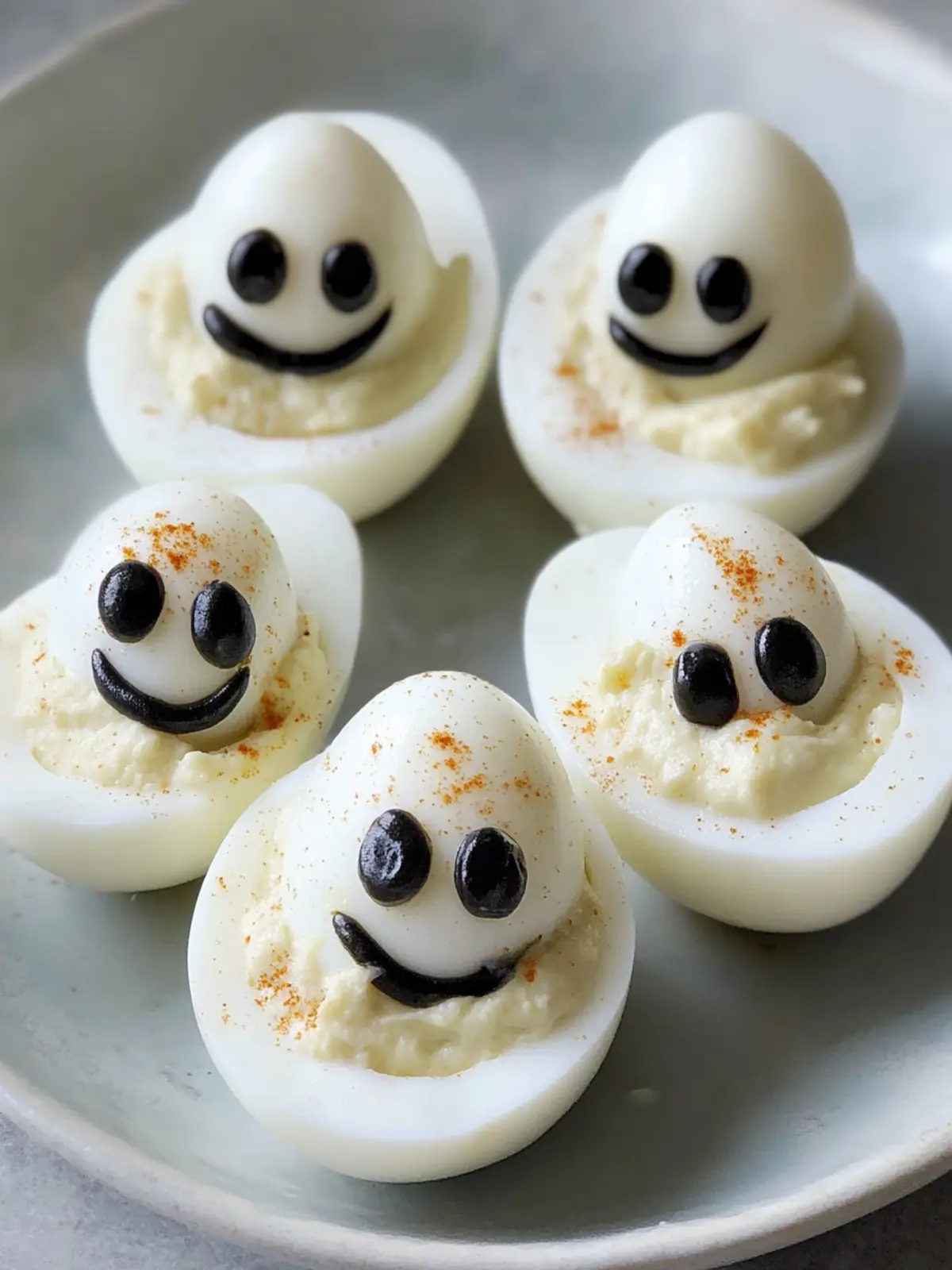 Spook-tacular Ghostly Deviled Egg Boats for Your Halloween Feast 2 Ghostly Deviled Egg Boats