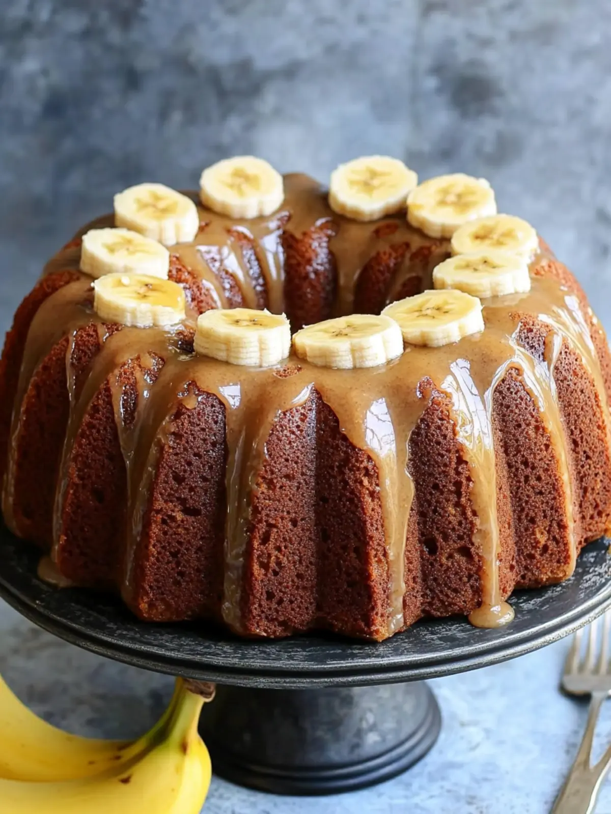 Moist Banana Bundt Cake with Irresistible Brown Sugar Glaze 4 Banana Bundt Cake with Brown Sugar Glaze
